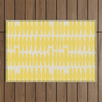 Bold Yellow Geometric Shapes Pattern Outdoor Rug Gallery Image 1