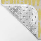 Bold Yellow Geometric Shapes Pattern Bath Mat Gallery Image 2