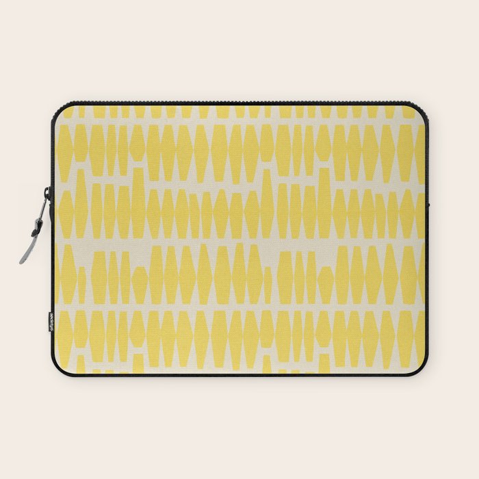 Bold Yellow Geometric Shapes Pattern Laptop Sleeve Gallery Image 1