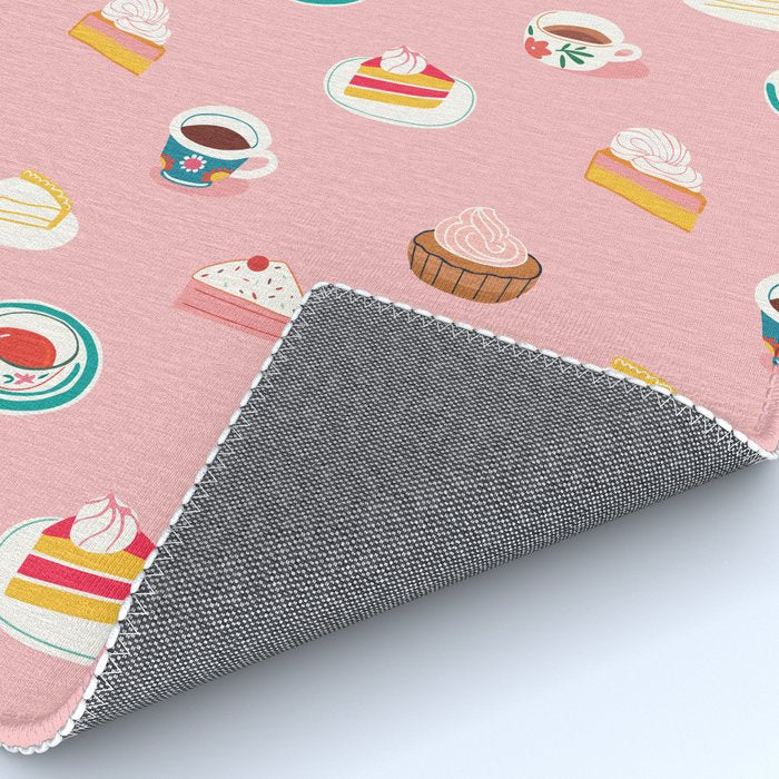Vintage sweet dessert tea food art pattern Rug Gallery Image 4