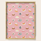 Vintage sweet dessert tea food art pattern Serving Tray Gallery Image 1