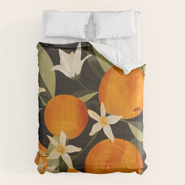 Oranges Botanical Art 1 Comforter Gallery Image 1