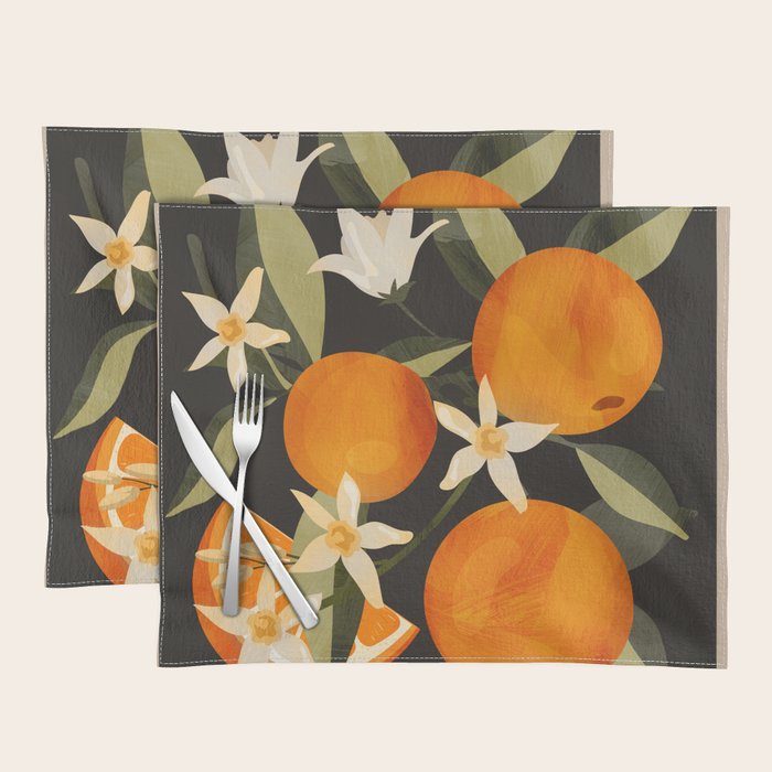 Oranges Botanical Art 1 Placemat Gallery Image 1
