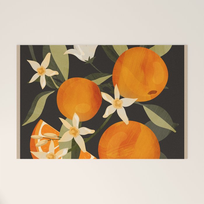 Oranges Botanical Art 1 Welcome Mat Gallery Image 1