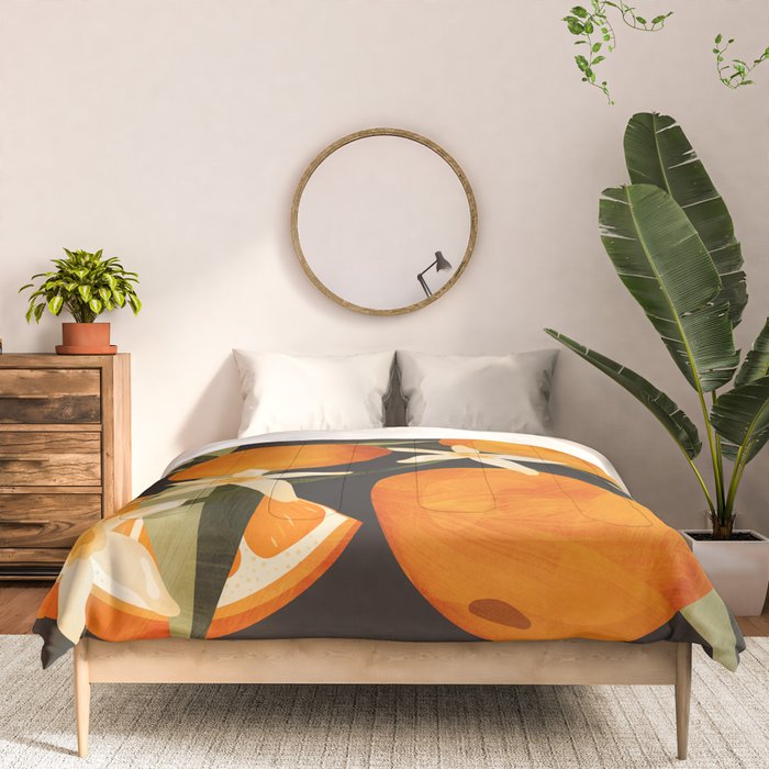 Oranges Botanical Art 1 Comforter Gallery Image 3