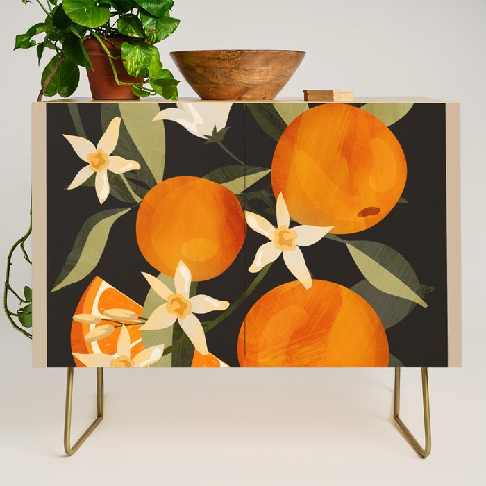 Oranges Botanical Art 1 Credenza Gallery Image 1