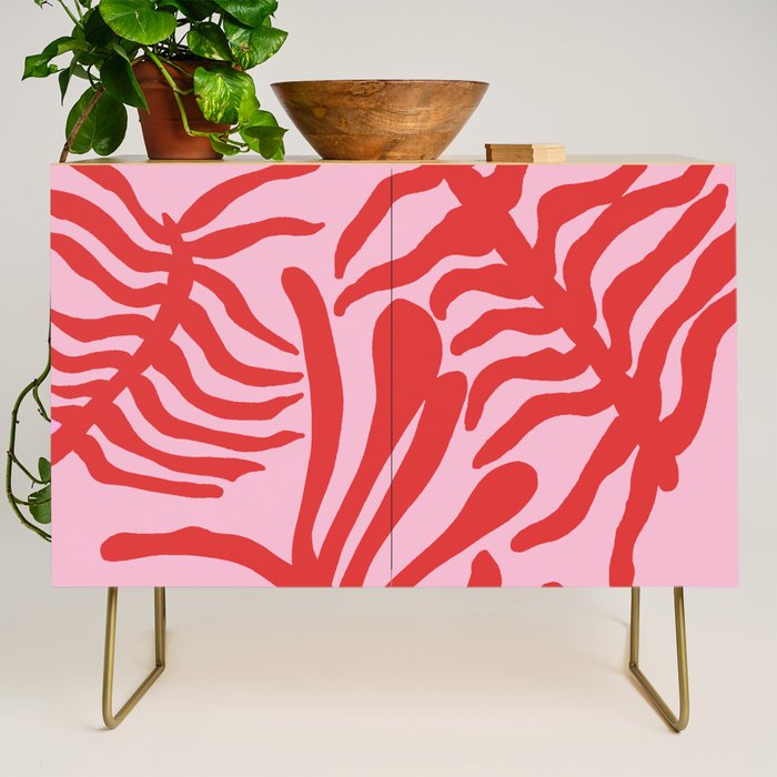kelp - red & pink Credenza Gallery Image 1
