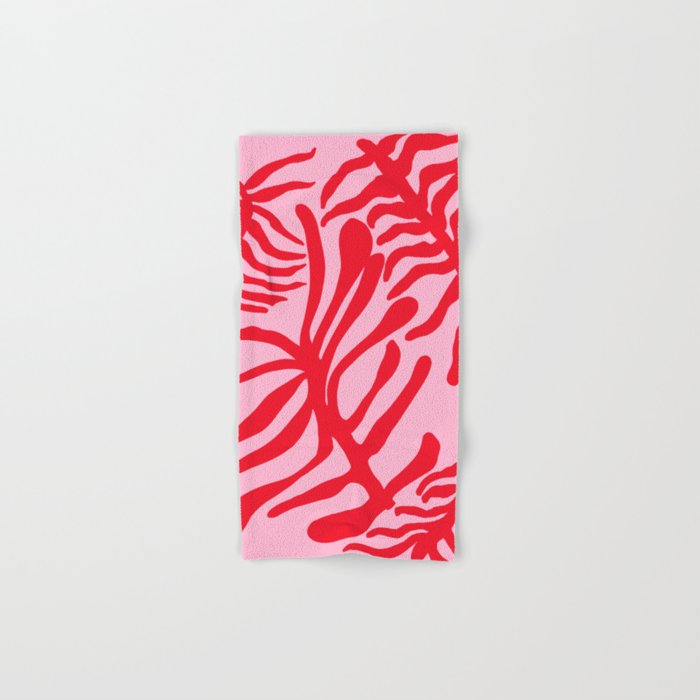 kelp - red & pink Bath Towel Gallery Image 1