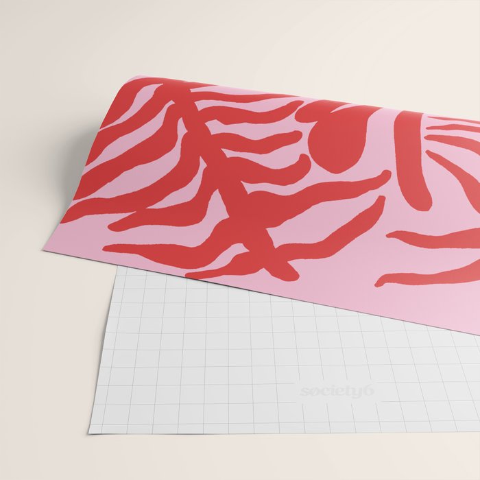 kelp - red & pink Wrapping Paper Gallery Image 2