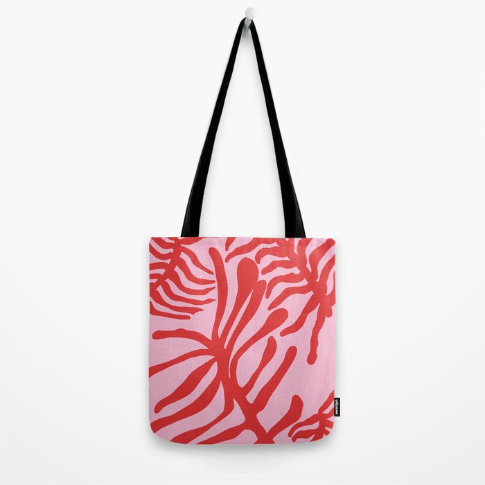 kelp - red & pink Tote Bag Gallery Image 2