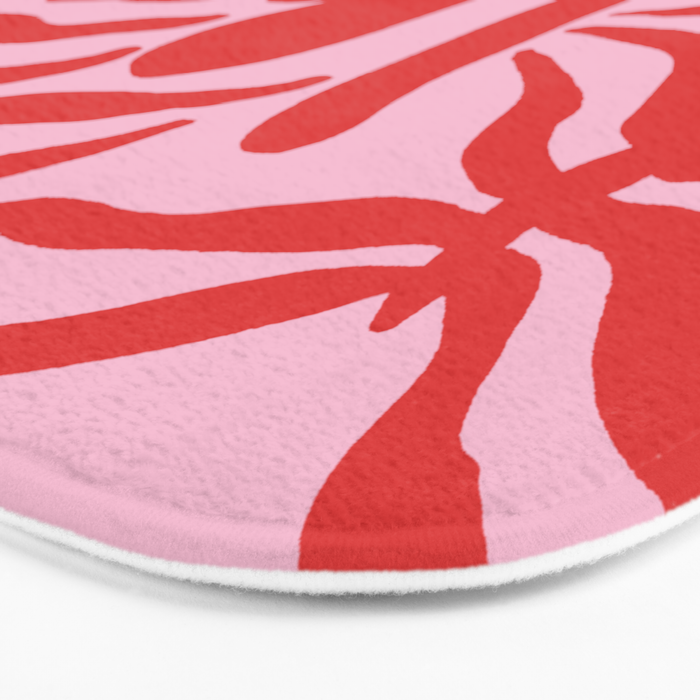 kelp - red & pink Bath Mat Gallery Image 3