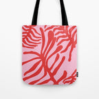 kelp - red & pink Tote Bag Gallery Image 1