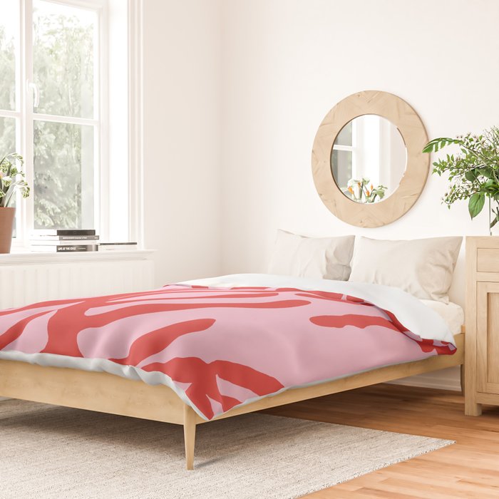 kelp - red & pink Duvet Cover Gallery Image 2