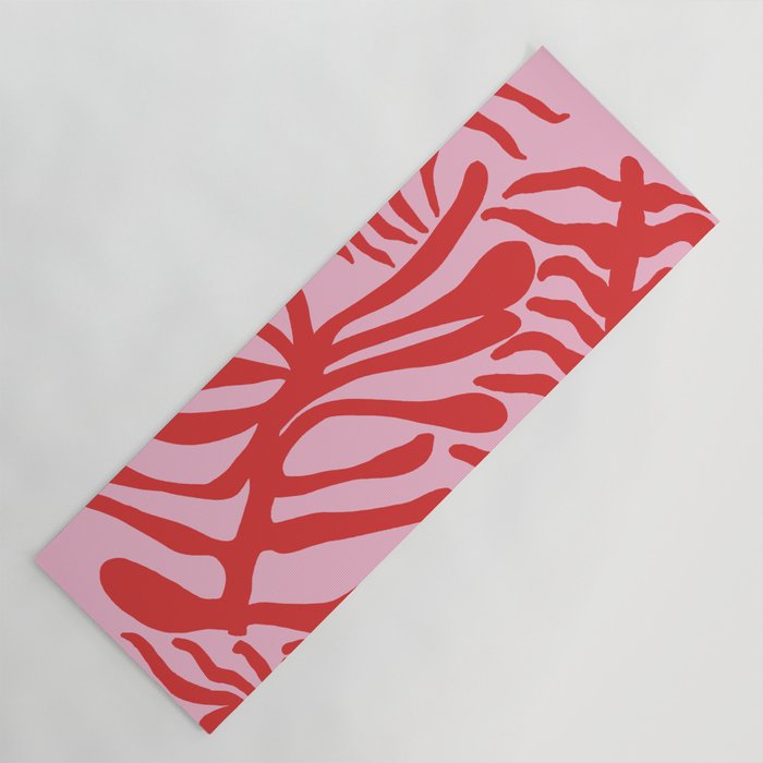 kelp - red & pink Yoga Mat Gallery Image 1