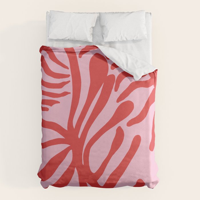 kelp - red & pink Duvet Cover Gallery Image 6