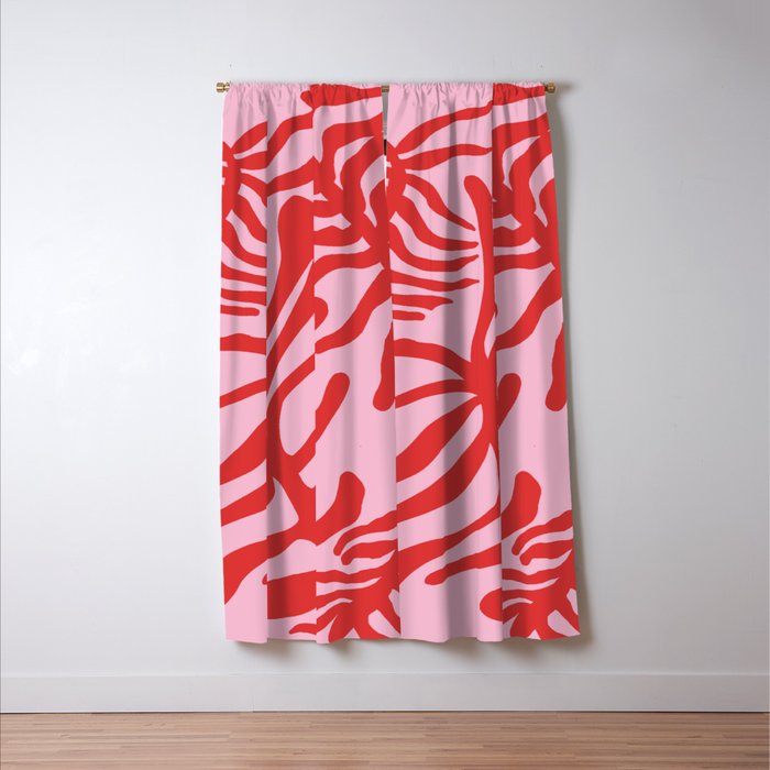 kelp - red & pink Window Curtain Gallery Image 3