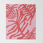 kelp - red & pink Throw Blanket Gallery Image 2