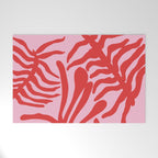 kelp - red & pink Welcome Mat Gallery Image 1