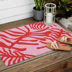 kelp - red & pink Outdoor Rug Gallery Image 2