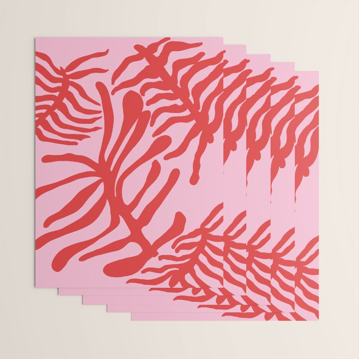 kelp - red & pink Wrapping Paper Gallery Image 3