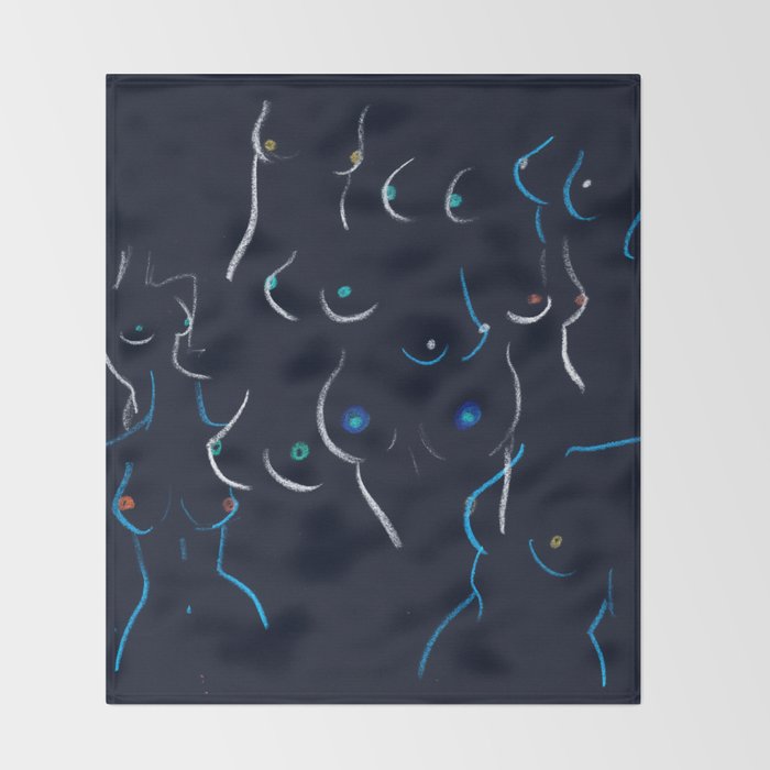 Breasts in Night Throw Blanket Gallery Image 2