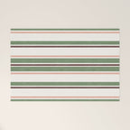 Daybed Stripe Ivory Green Multi Welcome Mat Gallery Image 1