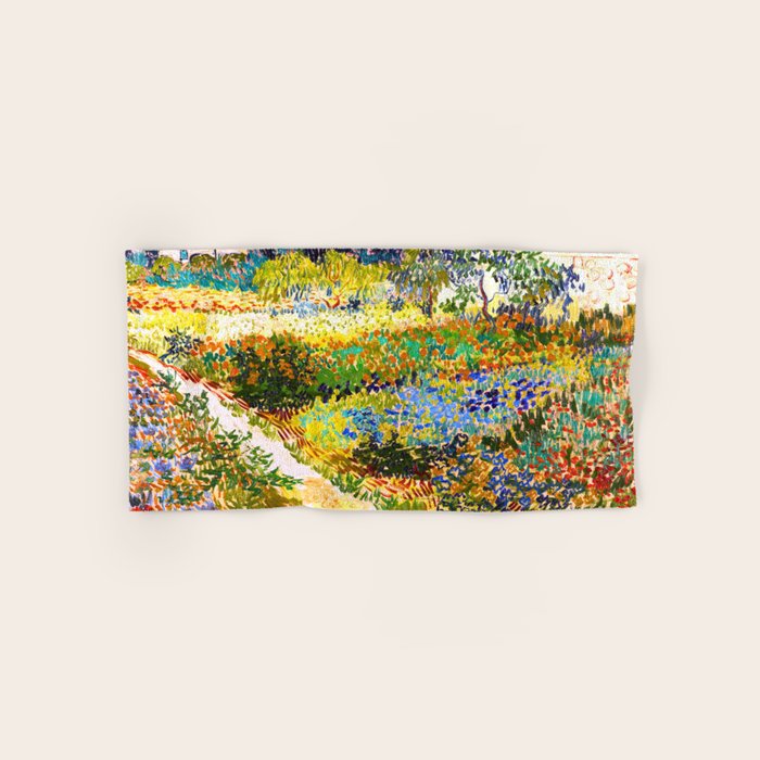 Vincent Van Gogh Flower Garden Landscape Bath Towel Gallery Image 1