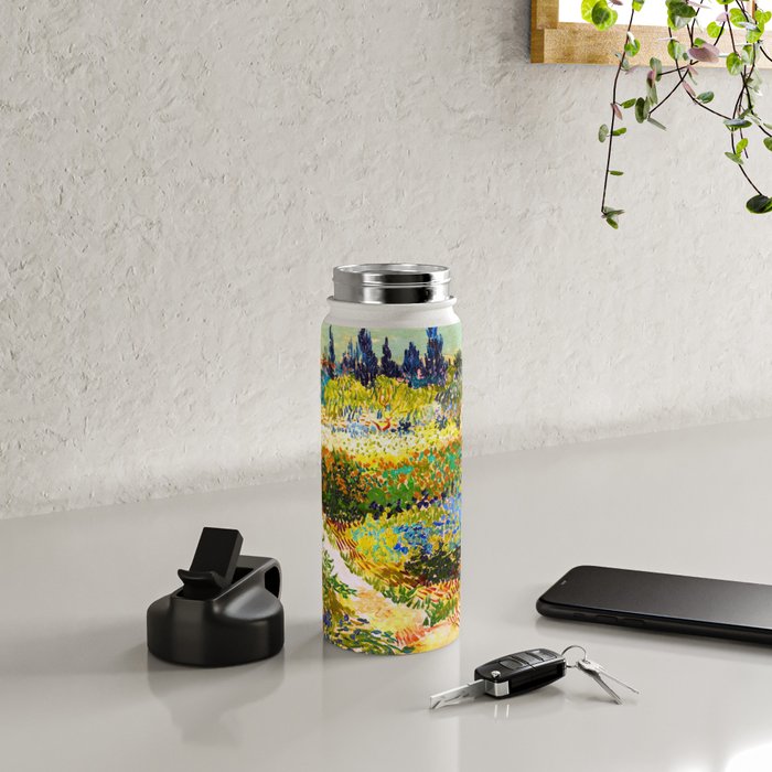 Vincent Van Gogh Flower Garden Landscape Water Bottle Gallery Image 4