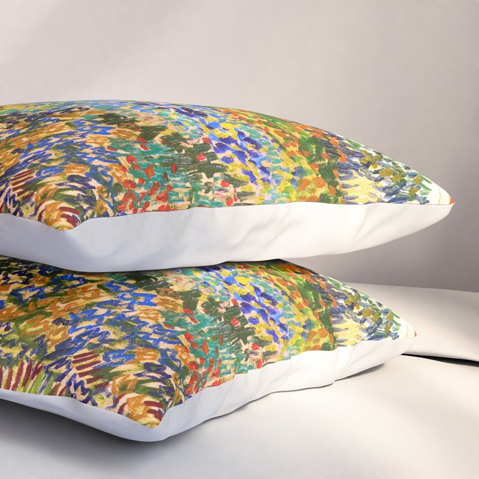 Vincent Van Gogh Flower Garden Landscape Pillow Sham Gallery Image 3