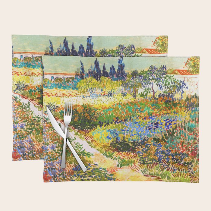 Vincent Van Gogh Flower Garden Landscape Placemat Gallery Image 1