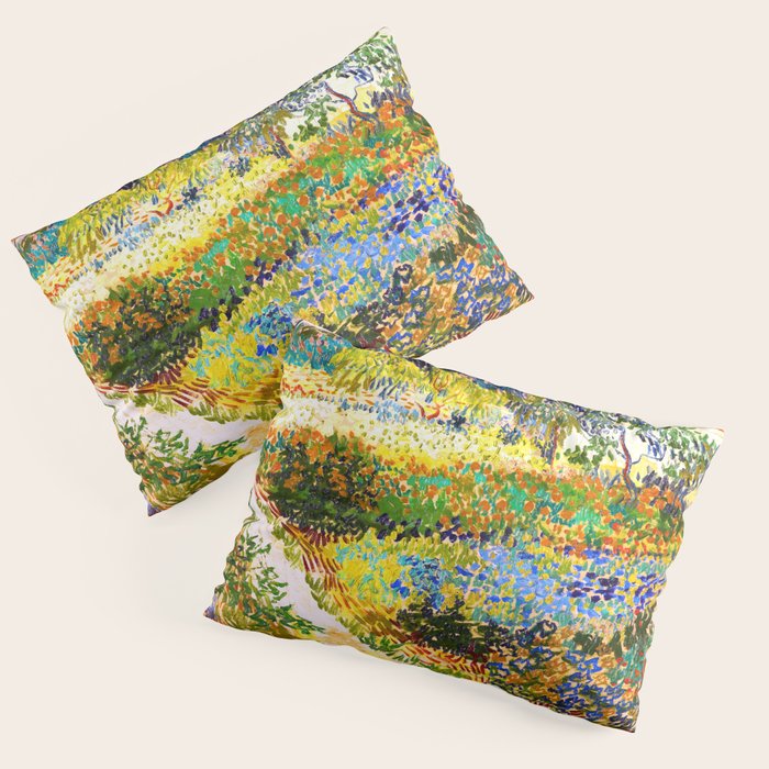 Vincent Van Gogh Flower Garden Landscape Pillow Sham Gallery Image 1