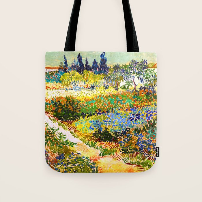 Vincent Van Gogh Flower Garden Landscape Tote Bag Gallery Image 1