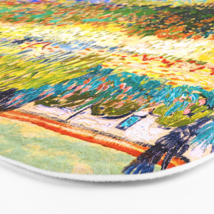 Vincent Van Gogh Flower Garden Landscape Bath Mat Gallery Image 3