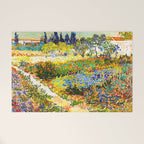 Vincent Van Gogh Flower Garden Landscape Welcome Mat Gallery Image 1