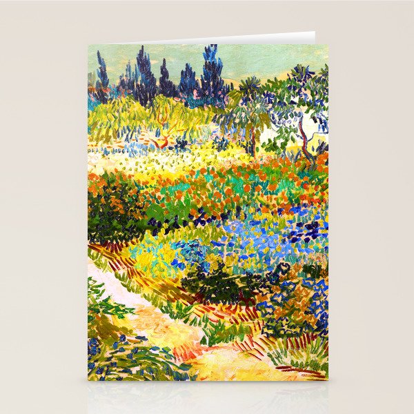 Vincent Van Gogh Flower Garden Landscape Stationery Card Gallery Image 1