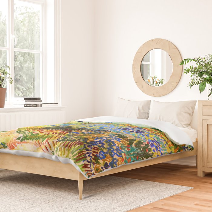 Vincent Van Gogh Flower Garden Landscape Duvet Cover Gallery Image 2