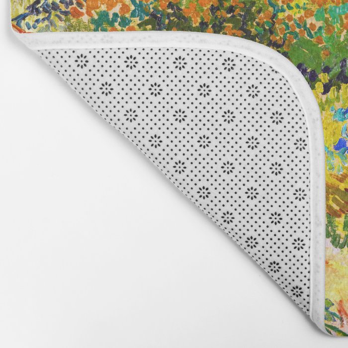 Vincent Van Gogh Flower Garden Landscape Bath Mat Gallery Image 2