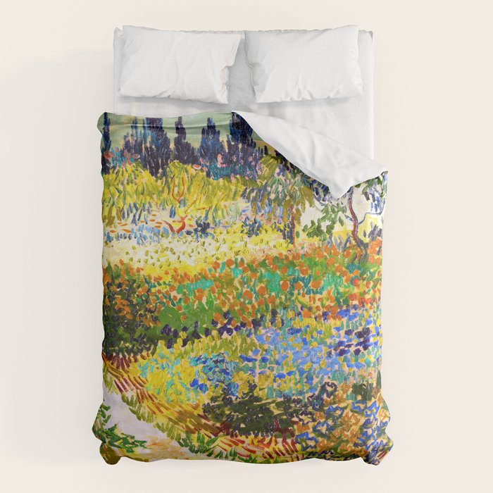 Vincent Van Gogh Flower Garden Landscape Duvet Cover Gallery Image 6