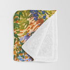 Vincent Van Gogh Flower Garden Landscape Throw Blanket Gallery Image 3