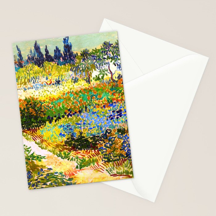 Vincent Van Gogh Flower Garden Landscape Stationery Card Gallery Image 2