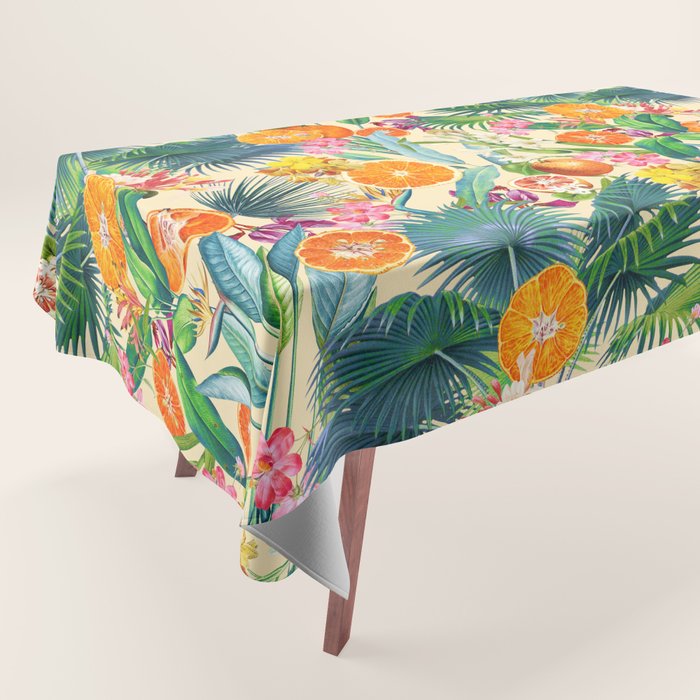 Tropical Orange Garden II Tablecloth Gallery Image 1