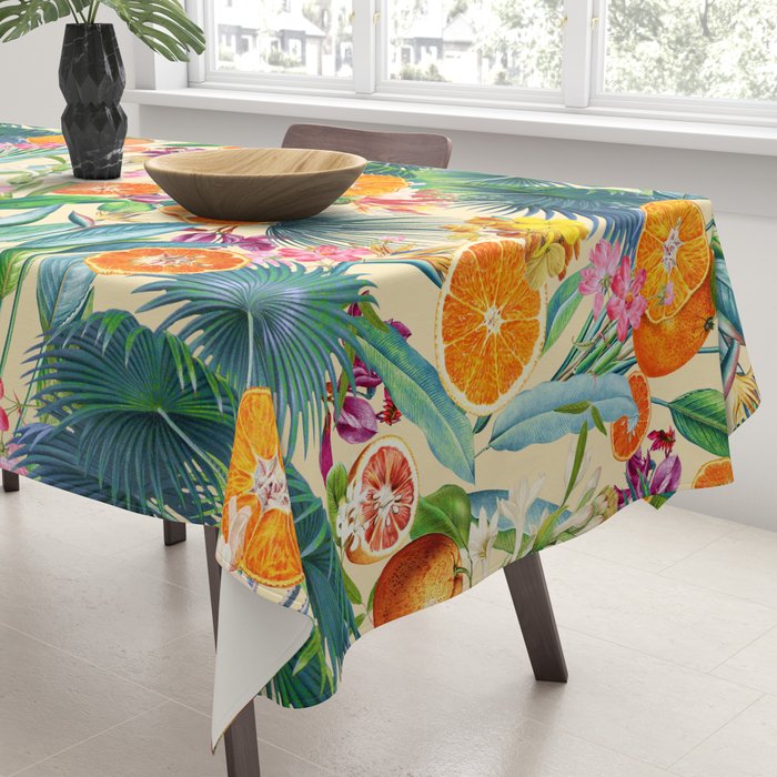 Tropical Orange Garden II Tablecloth Gallery Image 3