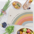 Retro Boho Rainbow with Quote Cutting Board Gallery Image 2