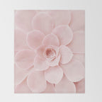 Blush Succulent Throw Blanket Gallery Image 2