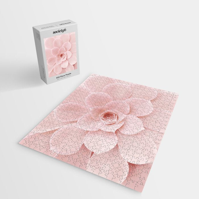 Blush Succulent Jigsaw Puzzle Gallery Image 2