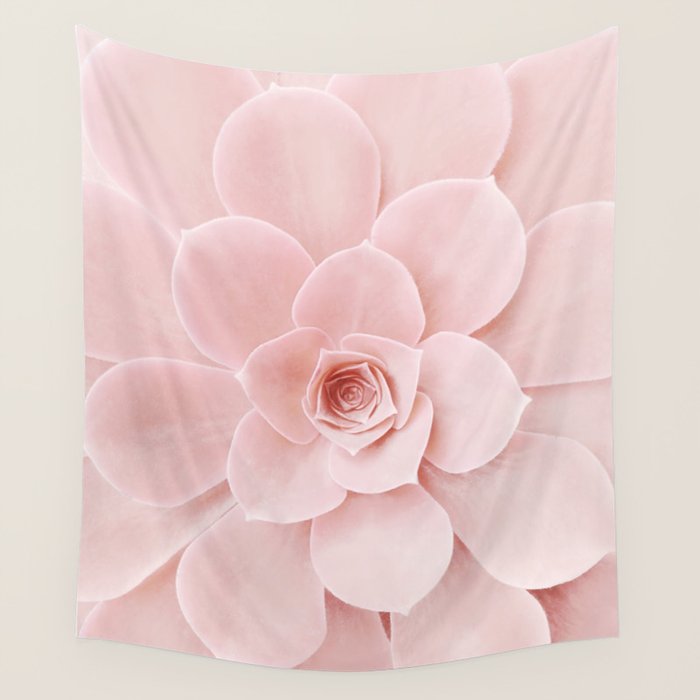 Blush Succulent Wall Tapestry Gallery Image 4