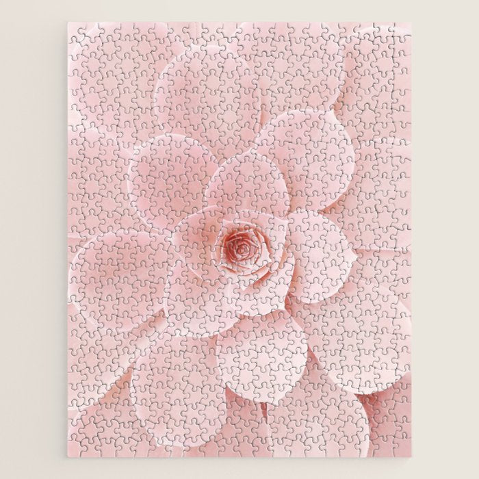 Blush Succulent Jigsaw Puzzle Gallery Image 1