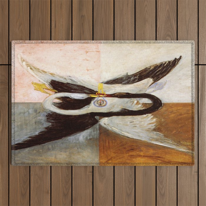 Hilma af klint The Swan,No,3 Outdoor Rug Gallery Image 1