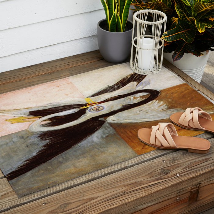 Hilma af klint The Swan,No,3 Outdoor Rug Gallery Image 2