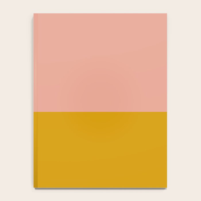 Blush Pink and Mustard Gold Minimalist Color Block Notebook Gallery Image 4